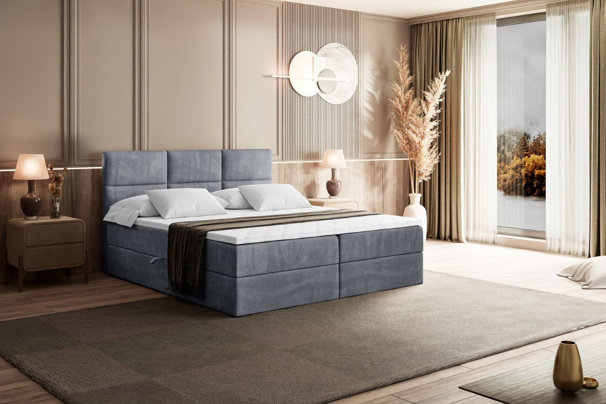 Łóżko boxspring OHIO welur