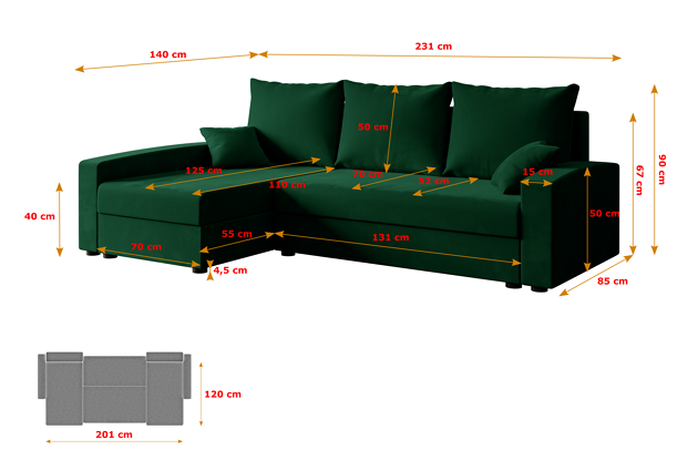 Ecksofa ALESIA-L - 4