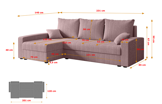 Ecksofa ALESIA-L - 4