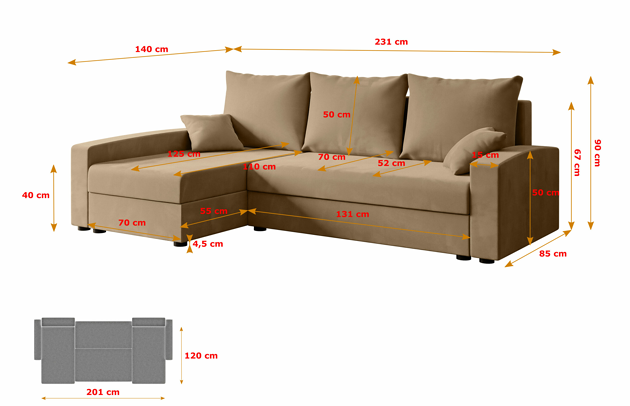 Ecksofa ALESIA-L - 4