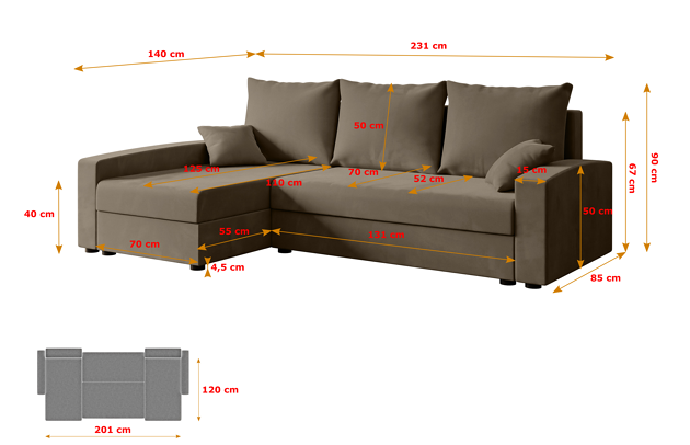 Ecksofa ALESIA-L - 4