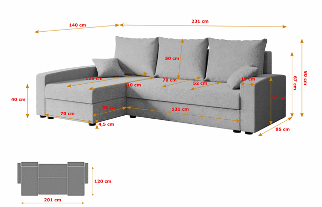 Ecksofa ALESIA-L - 4