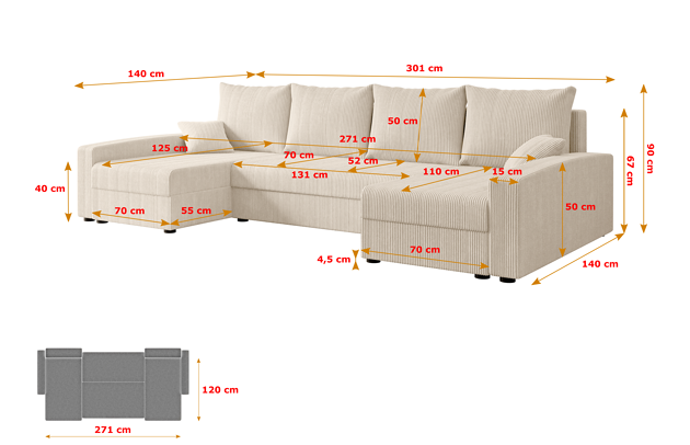 Wohnlandschaft ALESIA-U - 4