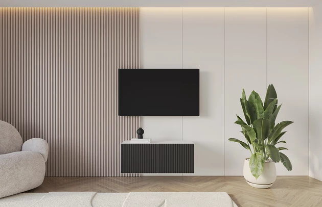 Material: Holzwerkstoff, Material der Rückwand: MDF, Ausführung: Hängend, Größe: 100 cm, Farbe: Weiß und Schwarz, Zimmer: Wohnzimmer, Anzahl der Türen: 2, Front-Typ: Gefräste, Art der Griffe: Griffleiste, Art der Türen: Klapptür, Breite: 100 cm, Tiefe: 40 cm, Höhe: 40 cm, Geschlossene Fächer: 4, Anzahl der Teile: 1 - 1