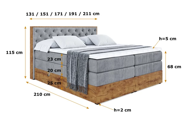 Boxspringbett LOLLI3 KING - 6