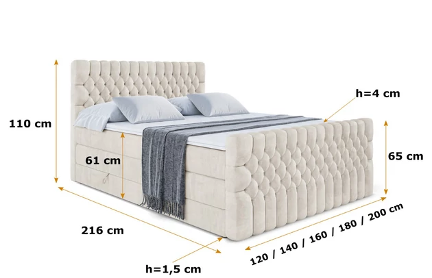 Boxspringbett SERENE-Z KING - 6