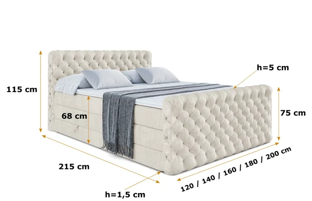 Boxspringbett BOXI8-Z KING - 6