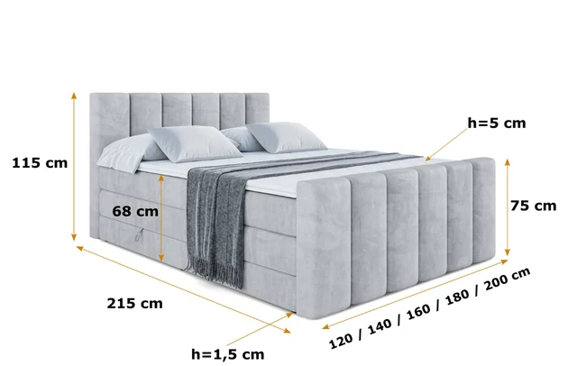 Boxspringbett BOXI1-Z KING - 6