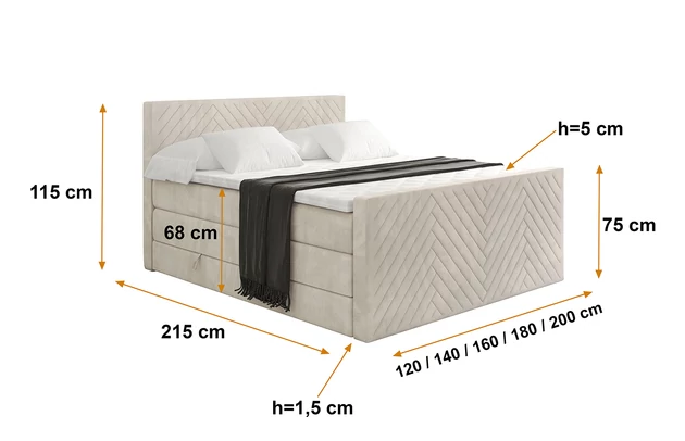 Boxspringbett VEXA-Z KING - 6