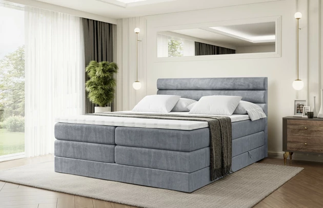 Stoffbeschreibung: Polsterstoff Casablanca: „Pet-friendly“, leicht zu reinigen (CleanBOO+), wasserabweisend mit Lotuseffekt, scheuerfest (45.000 Martindale- Zyklen), Gewicht 310g/m2 ±5 %, Bezug: Samt, Farbe: Grau - Casablanca 2314, Zimmer: Schlafzimmer, Länge: 208 cm, Breite: 120 cm, Höhe: 115 cm, Größe: 120x200 cm, Länge der Schlaffläche: 200 cm, Breite der Schlaffläche: 120 cm, Liegehöhe: 73 cm, Härtegrad der Matratze: h3-h4, Höhe der Matratze: 38 cm, Matratze: Multipocketfederung und Bonellfederung, Farbe des Toppers: Weiß, Höhe des Toppers: 5 cm, Material des Toppers: Schaumstoff, Bettkasten: Ja, Anzahl der Bettkasten: 2, Höhe des Bettkastens: 30 cm, Höhe des Kopfteils: 115 cm, Material der Füße: Plastik, Höhe der Füße: 2 cm, Dicke des Kopfteils: 8 cm, Dicke des Fußteils: 7 cm, Gepolsterte Rückseite: Nein - 1