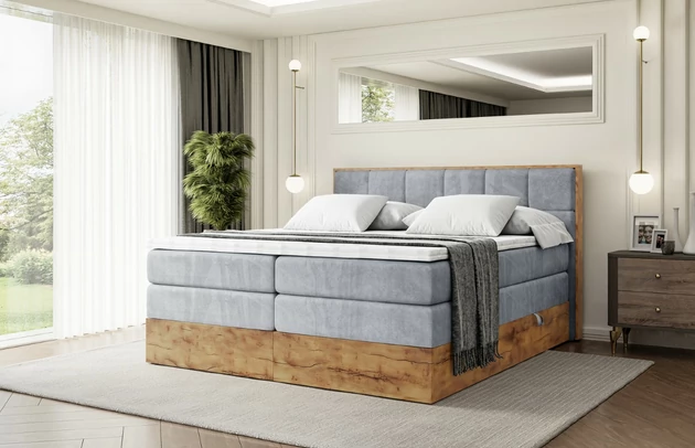 Bezug: Samt, Farbe: Grau - Casablanca 2314, Zimmer: Schlafzimmer, Länge: 210 cm, Breite: 131 cm, Höhe: 115 cm, Größe: 120x200 cm, Länge der Schlaffläche: 200 cm, Breite der Schlaffläche: 120 cm, Liegehöhe: 73 cm, Härtegrad der Matratze: h3-h4, Höhe der Matratze: 43 cm, Matratze: Multipocketfederung und Bonellfederung, Farbe des Toppers: Weiß, Höhe des Toppers: 5 cm, Material des Toppers: Schaumstoff, Bettkasten: Ja, Anzahl der Bettkasten: 2, Höhe des Bettkastens: 25 cm, Höhe des Kopfteils: 115 cm, Material der Füße: Plastik, Höhe der Füße: 2 cm, Dicke des Kopfteils: 8 cm, Dicke des Fußteils: 7 cm, Gepolsterte Rückseite: Nein, Stoffbeschreibung: Polsterstoff Casablanca: „Pet-friendly“, leicht zu reinigen (CleanBOO+), wasserabweisend mit Lotuseffekt, scheuerfest (45.000 Martindale- Zyklen), Gewicht 310g/m2 ±5 % - 1
