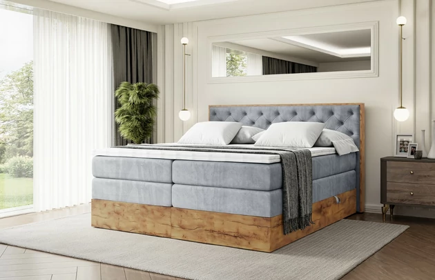 Bezug: Samt, Farbe: Grau - Casablanca 2314, Zimmer: Schlafzimmer, Länge: 210 cm, Breite: 131 cm, Höhe: 115 cm, Größe: 120x200 cm, Länge der Schlaffläche: 200 cm, Breite der Schlaffläche: 120 cm, Liegehöhe: 73 cm, Härtegrad der Matratze: h3-h4, Höhe der Matratze: 43 cm, Matratze: Multipocketfederung und Bonellfederung, Farbe des Toppers: Weiß, Höhe des Toppers: 5 cm, Material des Toppers: Schaumstoff, Bettkasten: Ja, Anzahl der Bettkasten: 2, Höhe des Bettkastens: 25 cm, Höhe des Kopfteils: 115 cm, Material der Füße: Plastik, Höhe der Füße: 2 cm, Dicke des Kopfteils: 8 cm, Dicke des Fußteils: 7 cm, Gepolsterte Rückseite: Nein, Stoffbeschreibung: Polsterstoff Casablanca: „Pet-friendly“, leicht zu reinigen (CleanBOO+), wasserabweisend mit Lotuseffekt, scheuerfest (45.000 Martindale- Zyklen), Gewicht 310g/m2 ±5 % - 1