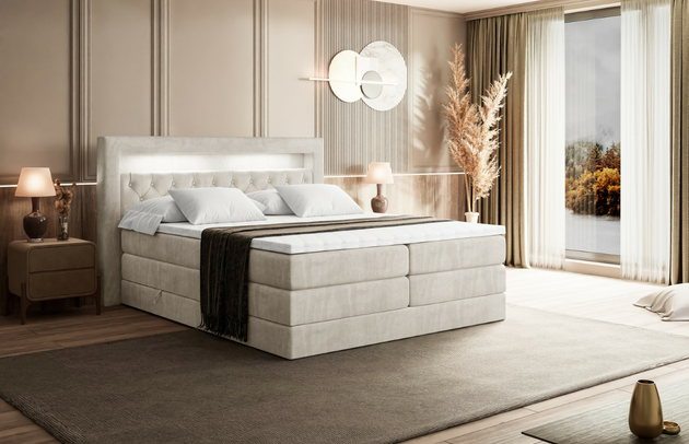 Boxspringbett NOEL GOLD KING - 4