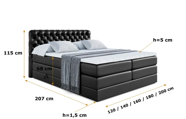 Boxspringbett BOXI8 KING - 6