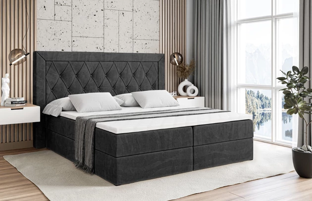 Gepolsterte Rückseite: Nein, Höhe der Bettkasten: 30 cm, Farbe des Toppers: Weiß, Länge: 207 cm, Höhe der Matratze: 20 cm, Breite: 130 cm, Größe: 120x200 cm, Breite der Schlaffläche: 120 cm, Höhe: 115 cm, Höhe des Kopfteils: 115 cm, Länge der Schlaffläche: 200 cm, Matratze: Bonellfederung, Stoffbeschreibung: Polsterstoff Casablanca: „Pet-friendly“, leicht zu reinigen (CleanBOO+), wasserabweisend mit Lotuseffekt, scheuerfest (45.000 Martindale- Zyklen), Gewicht 310g/m2 ±5 %, Material des Toppers: Schaumstoff, Liegehöhe: 50 cm, Bettkasten: Ja, Höhe der Füße: 1,5 cm, Anzahl der Bettkasten: 2, Material der Füße: Plastik, Dicke des Kopfteils: 7 cm, Höhe des Toppers: 5 cm, Dicke des Fußteils: 7 cm, Bezug: Samt, Farbe: Schwarz - Casablanca 2316, Zimmer: Schlafzimmer, Höhe des Bettkastens: 34 cm, Härtegrad der Matratze: H3, Stil: Modern - 1