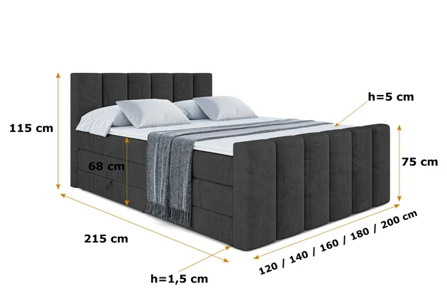 Boxspringbett BOXI1-Z KING - 6