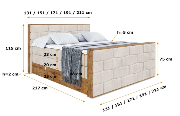 Boxspringbett LOLLI8-Z KING - 6