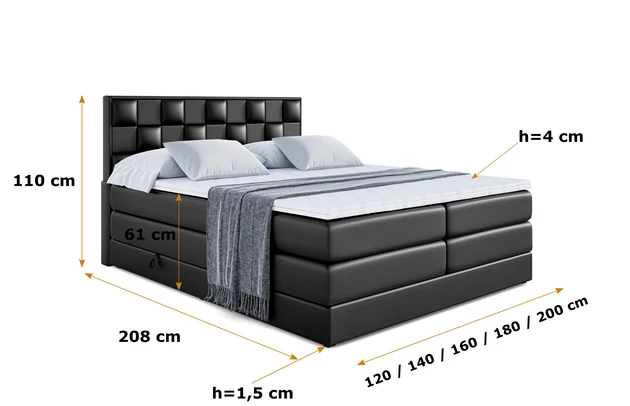 Boxspringbett ZAFIRA-BZ KING - 6