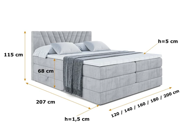 Boxspringbett ERNINA KING - 6