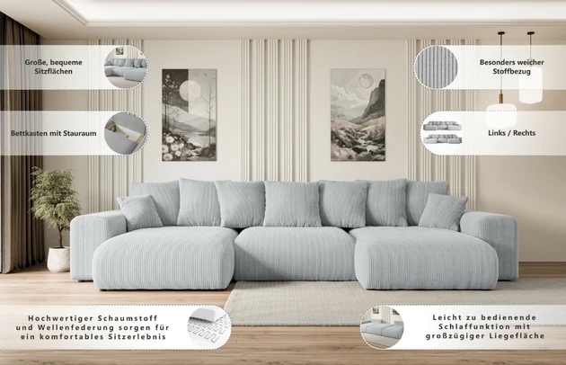 Wohnlandschaft ESKAR-U - 8