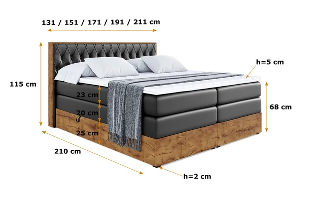 Boxspringbett LOLLI5 KING - 6