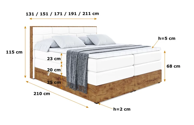 Boxspringbett LOLLI8 KING - 6