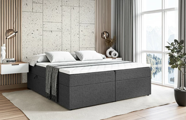 Material des Toppers: Schaumstoff, Matratze: Bonellfederung, Gepolsterte Rückseite: Nein, Liegehöhe: 56 cm, Höhe: 53 cm, Breite der Schlaffläche: 140 cm, Größe: 140x200 cm, Höhe der Matratze: 20 cm, Länge der Schlaffläche: 200 cm, Dicke des Kopfteils: 8 cm, Höhe der Bettkasten: 34 cm, Farbe des Toppers: Weiß, Stoffbeschreibung: Polsterstoff Inari: Scheuerfester Möbelstoff (50.000 Martindale-Zyklen) in schöner Leinen-Optik. lichtecht (5). reibecht (5) und pillingarm (4). aus 100% PP. 260 g/m2±5%, Breite: 140 cm, Länge: 208 cm, Dicke des Fußteils: 7 cm, Höhe des Kopfteils: 56 cm, Höhe des Toppers: 4 cm, Material der Füße: Plastik, Anzahl der Bettkasten: 2, Höhe der Füße: 3 cm, Bettkasten: Ja, Bezug: Flechtstoff, Farbe: Dunkelgrau - Inari 96, Zimmer: Schlafzimmer, Höhe des Bettkastens: 34 cm, Härtegrad der Matratze: H3, Stil: Modern - 1