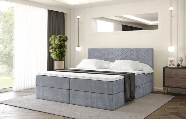 Stoffbeschreibung: Polsterstoff Casablanca: „Pet-friendly“, leicht zu reinigen (CleanBOO+), wasserabweisend mit Lotuseffekt, scheuerfest (45.000 Martindale- Zyklen), Gewicht 310g/m2 ±5 %, Bezug: Samt, Farbe: Grau - Casablanca 2314, Zimmer: Schlafzimmer, Länge: 207 cm, Breite: 120 cm, Höhe: 105 cm, Größe: 120x200 cm, Länge der Schlaffläche: 200 cm, Breite der Schlaffläche: 120 cm, Liegehöhe: 55 cm, Höhe der Matratze: 20 cm, Matratze: Bonellfederung, Farbe des Toppers: Weiß, Höhe des Toppers: 5 cm, Material des Toppers: Schaumstoff, Bettkasten: Ja, Anzahl der Bettkasten: 2, Höhe des Bettkastens: 30 cm, Höhe des Kopfteils: 105 cm, Material der Füße: Plastik, Höhe der Füße: 2 cm, Dicke des Kopfteils: 8 cm, Dicke des Fußteils: 7 cm, Gepolsterte Rückseite: Nein, Härtegrad der Matratze: H3 - 1