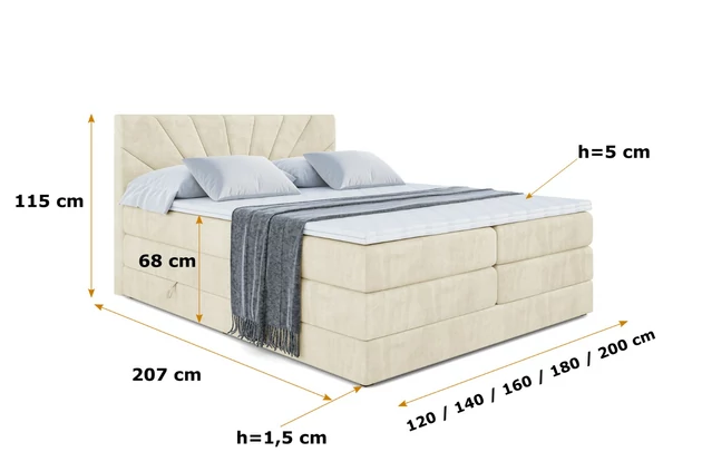 Boxspringbett MILTIO KING - 6