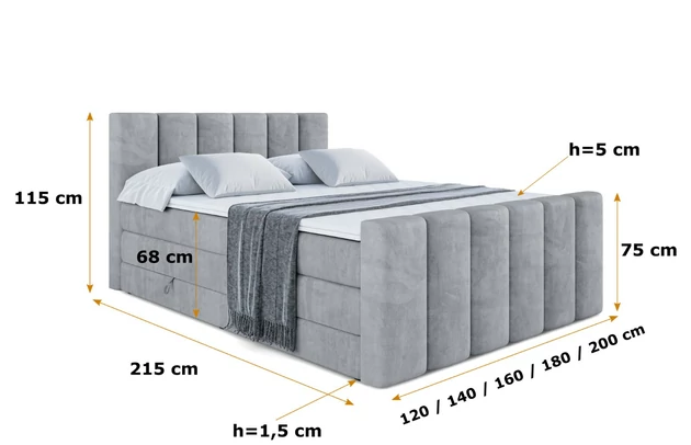 Boxspringbett BOXI1-Z KING - 6