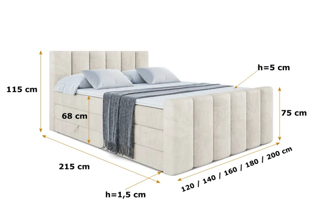 Boxspringbett BOXI1-Z KING - 6