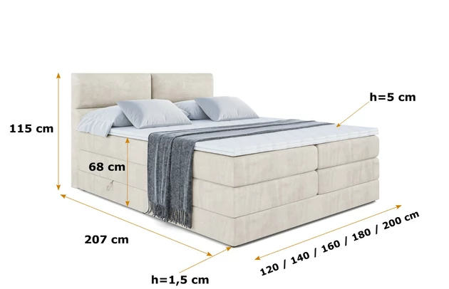 Boxspringbett BOXI3 KING - 6