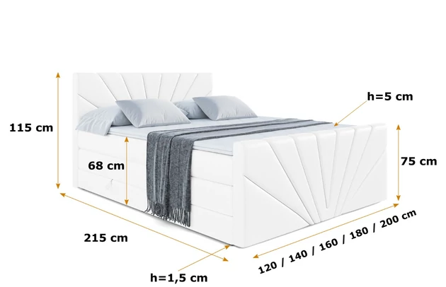 Boxspringbett MILTIO-Z KING - 6