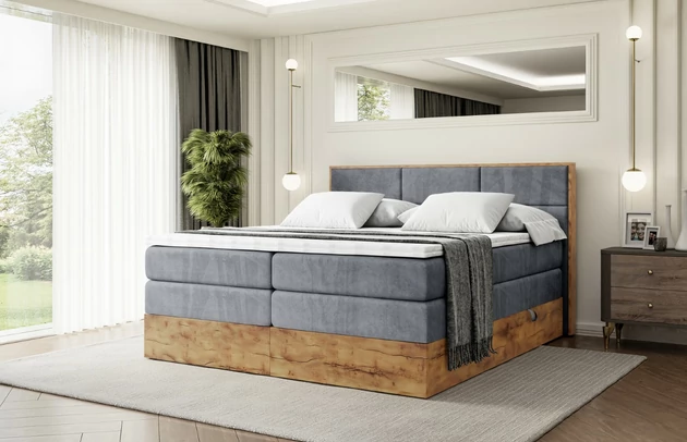 Bezug: Samt, Farbe: Dunkelgrau - Casablanca 2315, Zimmer: Schlafzimmer, Länge: 210 cm, Breite: 131 cm, Höhe: 115 cm, Größe: 120x200 cm, Länge der Schlaffläche: 200 cm, Breite der Schlaffläche: 120 cm, Liegehöhe: 73 cm, Härtegrad der Matratze: h3-h4, Höhe der Matratze: 43 cm, Matratze: Multipocketfederung und Bonellfederung, Farbe des Toppers: Weiß, Höhe des Toppers: 5 cm, Material des Toppers: Schaumstoff, Bettkasten: Ja, Anzahl der Bettkasten: 2, Höhe des Bettkastens: 25 cm, Höhe des Kopfteils: 115 cm, Material der Füße: Plastik, Höhe der Füße: 2 cm, Dicke des Kopfteils: 8 cm, Dicke des Fußteils: 7 cm, Gepolsterte Rückseite: Nein, Stoffbeschreibung: Polsterstoff Casablanca: „Pet-friendly“, leicht zu reinigen (CleanBOO+), wasserabweisend mit Lotuseffekt, scheuerfest (45.000 Martindale- Zyklen), Gewicht 310g/m2 ±5 % - 1