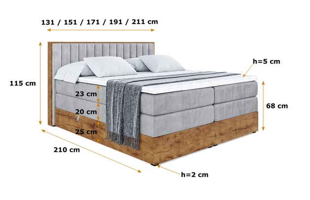 Boxspringbett LOLLI4 KING - 6