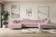 Bezug: Cord, Farbe: Rosa - Poso 145, Material: Holzwerkstoff, Stellvariante: U-Form, Stoffbeschreibung: POSO ist ein angenehm anzufühlender Velours mit Kordstruktur (35000 MartindaleZyklen) und leicht zu reinigender Möbellstoff, lichtecht (5) und pillingarm (5), Gewicht 380 g/m2 ±5%, Materialzusammensetzung: 90% Polyseter, 10% Nylon, Pilling Resistenz: 5, Abriebfestigkeit: 5, Scheuerbeständigkeit: 30000 MartindaleZyklen, Ausstattung: Kissen, Zimmer: Wohnzimmer, Stil: Modern, Tiefe: 202 cm, Breite: 342 cm, Höhe: 107 cm, Länge der Schlaffläche: 250 cm, Breite der Schlaffläche: 125 cm, Liegehöhe: 43 cm, Anzahl der Sitzflächen: 6, Sitzfüllung: Wellenfeder + HR35 und T30-Schaum, Art der Rückenkissen: Rückenlehne - feste, Annzahl der Sitzkissen: 4, Anzahl der Zierkissen: 2, Material der Füße: Chrom/Kunststoff, Höhe der Füße: 9 cm, Farbe der Füße: Silberfarben, Tiefe der Armlehnen: 98 cm, Breite der Armlehnen: 28 cm, Höhe der Armlehnen: 63 cm, Breite der Ottomane: 100 cm, Tiefe der Ottomane: 155 cm, Tiefe der Sitzfläche: 70 cm, Sitzhöhe: 43 cm, Art des Stauraumes: Innenfach geschlossen, Schlaffunktion: Mit Schlaffunktion - 1