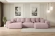 Bezug: Cord, Farbe: Rosa - Poso 145, Material: Holzwerkstoff, Stellvariante: U-Form, Stoffbeschreibung: POSO ist ein angenehm anzufühlender Velours mit Kordstruktur (35000 MartindaleZyklen) und leicht zu reinigender Möbellstoff, lichtecht (5) und pillingarm (5), Gewicht 380 g/m2 ±5%, Materialzusammensetzung: 90% Polyseter, 10% Nylon, Pilling Resistenz: 5, Abriebfestigkeit: 5, Scheuerbeständigkeit: 30000 MartindaleZyklen, Ausstattung: Kissen, Zimmer: Wohnzimmer, Tiefe: 176 cm, Breite: 364 cm, Höhe: 72 cm, Länge der Schlaffläche: 295 cm, Breite der Schlaffläche: 150 cm, Liegehöhe: 45 cm, Anzahl der Sitzflächen: 6, Sitzfüllung: Wellenfeder + HR35 und T30-Schaum, Anzahl der Rückenkissen: 7, Art der Rückenkissen: Rückenkissen, Annzahl der Sitzkissen: 3, Anzahl der Zierkissen: 2, Material der Füße: Kunststoff, Höhe der Füße: 4,5 cm, Farbe der Füße: Schwarz, Tiefe der Armlehnen: 126 cm, Breite der Armlehnen: 32 cm, Höhe der Armlehnen: 57 cm, Breite der Ottomane: 100 cm, Tiefe der Ottomane: 160 cm, Tiefe der Sitzfläche: 116 cm, Sitzhöhe: 45 cm, Art des Stauraumes: Innenfach geschlossen, Schlaffunktion: Mit Schlaffunktion - 1