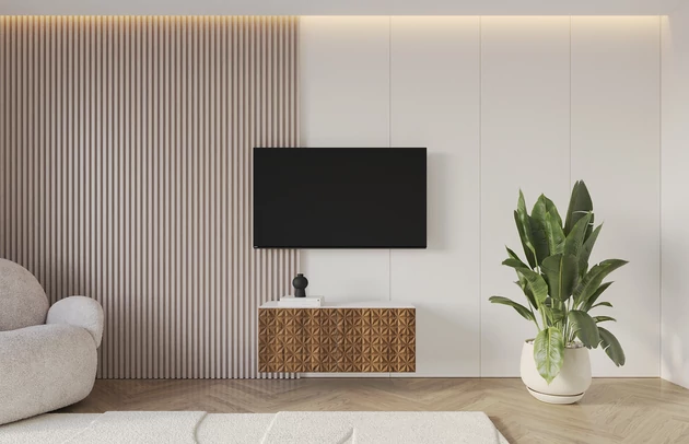Material: Holzwerkstoff, Material der Rückwand: MDF, Ausführung: Hängend, Größe: 100 cm, Farbe: Weiß und Katania, Zimmer: Wohnzimmer, Anzahl der Türen: 2, Front-Typ: Gefräste, Art der Griffe: Griffleiste, Art der Türen: Klapptür, Breite: 100 cm, Tiefe: 40 cm, Höhe: 40 cm, Geschlossene Fächer: 4, Anzahl der Teile: 1 - 1