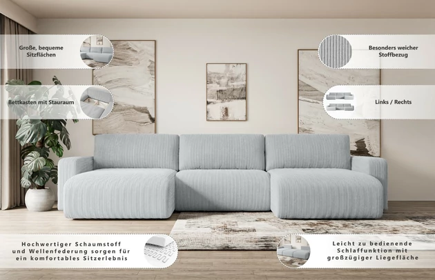 Wohnlandschaft KLEEA-U - 8