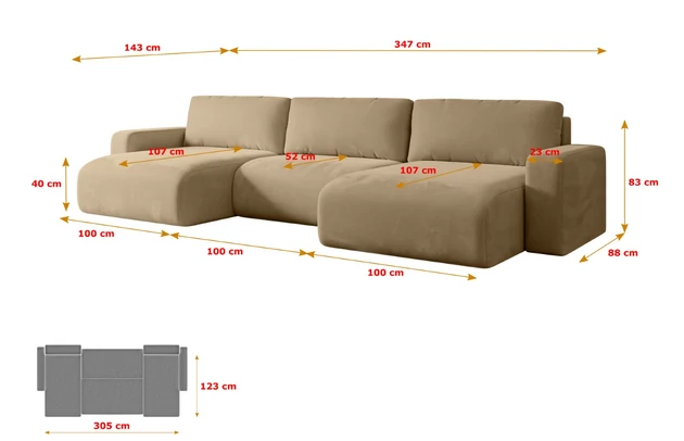 Wohnlandschaft KLEEA-U - 7