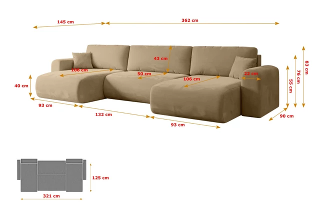 Wohnlandschaft ORRO-U - 7