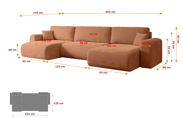 Wohnlandschaft ORRO-U - 7