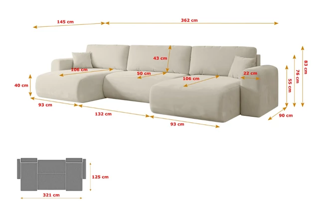 Wohnlandschaft ORRO-U - 7