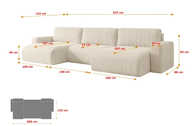 Wohnlandschaft KLEEA-U - 7