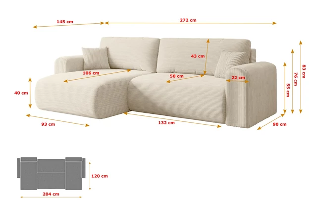 Ecksofa ORRO-L - 7