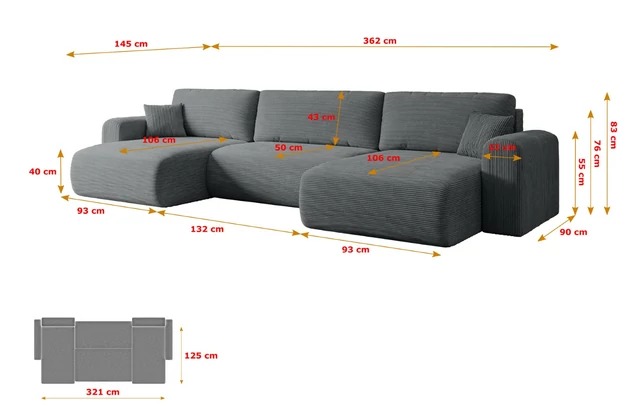 Wohnlandschaft ORRO-U - 7