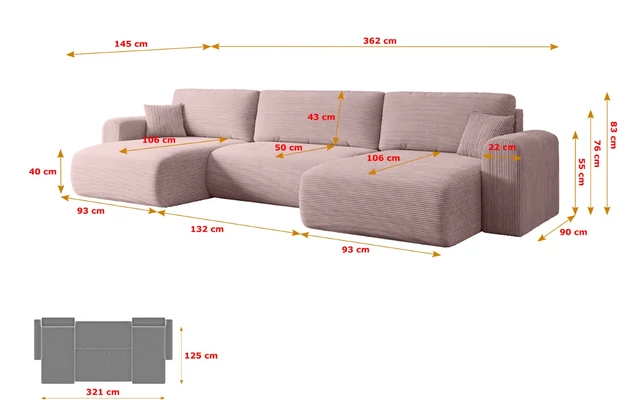 Wohnlandschaft ORRO-U - 7