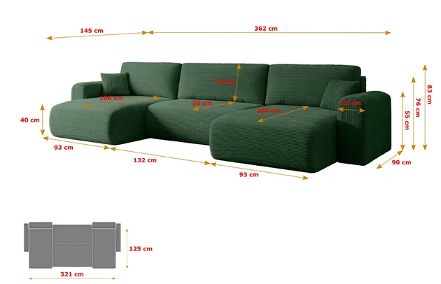 Wohnlandschaft ORRO-U - 7