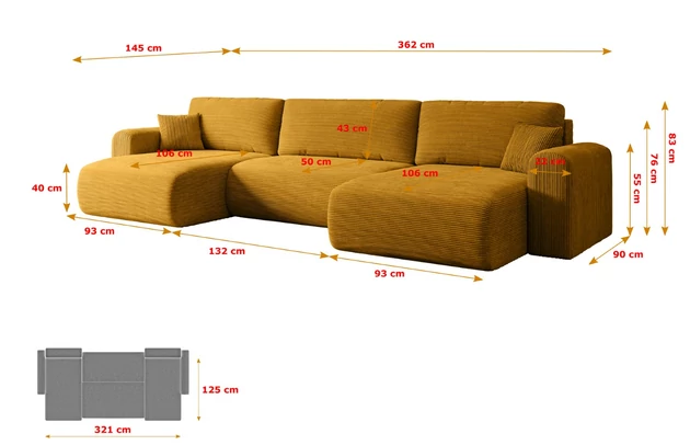 Wohnlandschaft ORRO-U - 7