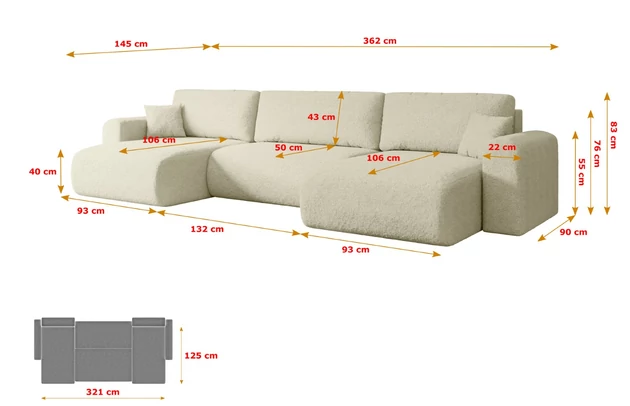 Wohnlandschaft ORRO-U - 7